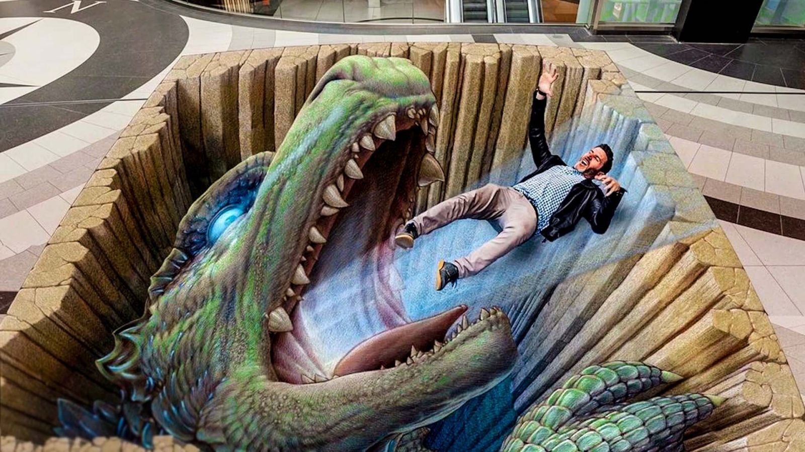 How This Chalk Artist Creates Illusions on Pavement